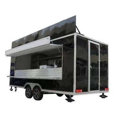 110v/220v usines de transformation de viande crépe à roulement remorque alimentaire café avec cuisine complète