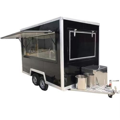 110v/220v usines de transformation de viande crépe à roulement remorque alimentaire café avec cuisine complète