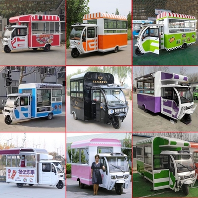 2023 Hamburger électrique mobile poulet frit steak brochette boissons alimentaires camion à tricycle