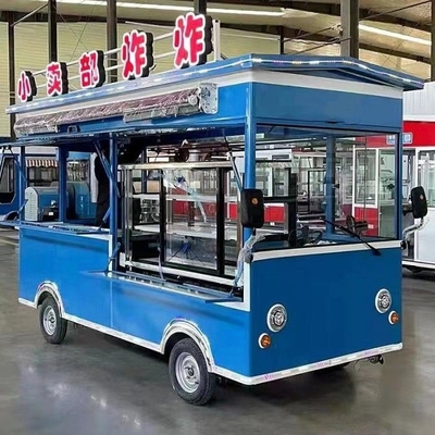 TUNE Panneaux solaires Kiosque magasin Van Café Hot Dog remorque Chariot vue de rue Chariot Bus Food Truck