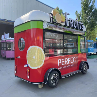 4 roues Outlet personnalisé Salade de fruits Boisson Café lait thé Bière Glace Trailer