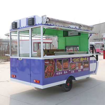 2023 Outlet Mobiles polyvalents électriques Fast Food Snack Tricycle Pedicab Trois roues