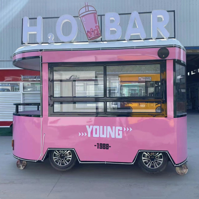 110v/220v Voltage 2022 Mobile Food Snack Glace Boisson froide Café Thé au lait Fourgonnette Boutique de remorque