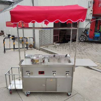 110v/220v Chariot de voiture mobile en acier inoxydable de rue
