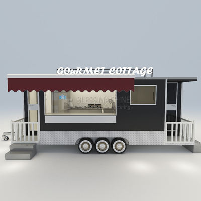Maison mobile confortablement équipée Cottage Food Snack Trailer à remorque avec toilette et lit