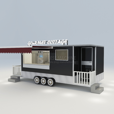 Maison mobile confortablement équipée Cottage Food Snack Trailer à remorque avec toilette et lit