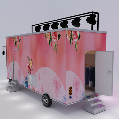 Outlet électrique mobile T-show vêtements chaussures sac écharpe maquillage modélisation camionnette remorque