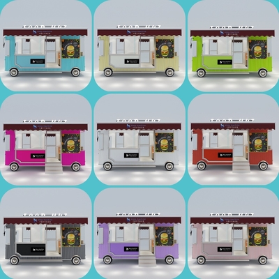 Magasin de marchandises mobiles électriques universels Voiture de camion Voiture de remorque Acier galvanisé