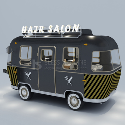 1000 kg en acier inoxydable électrique mobile salon de coiffure Barbier magasin camionnette remorque