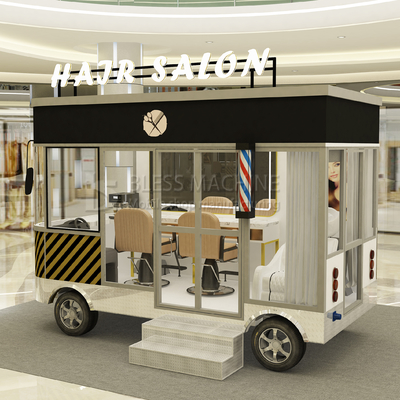 3.0kw électrique mobile salon de coiffure barbier magasin style design Perm Van camion remorque chariot