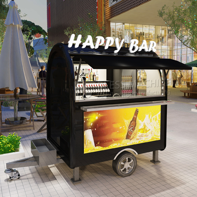 2022 Electric Mobile Glacé Bière Fraîche Vin Cocktail Boisson Bar Van Trailer Pour Les Clients