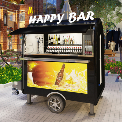 2022 Electric Mobile Glacé Bière Fraîche Vin Cocktail Boisson Bar Van Trailer Pour Les Clients