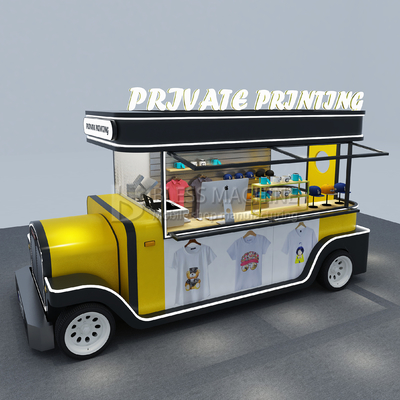 2022 T-shirt mobile Coupe chapeau estampage à chaud et imprimerie atelier camion remorque pour l'impression