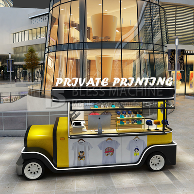 2022 T-shirt mobile Coupe chapeau estampage à chaud et imprimerie atelier camion remorque pour l'impression
