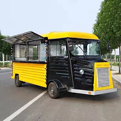 4 roues routières fourgonnette électrique mobile pour la restauration de restauration rapide