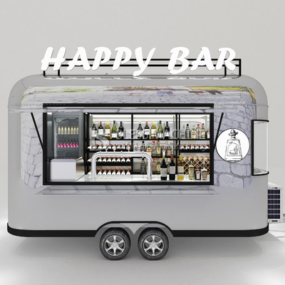 2022 Electric Mobile Wine Cocktail Drink Bar Van personnalisé Trailer en acier inoxydable