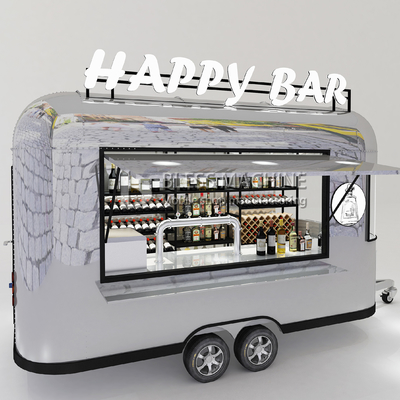 2022 Electric Mobile Wine Cocktail Drink Bar Van personnalisé Trailer en acier inoxydable