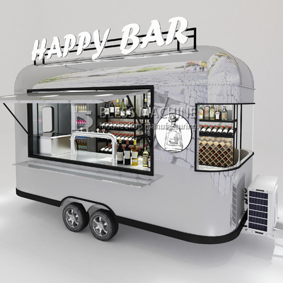 2022 Electric Mobile Wine Cocktail Drink Bar Van personnalisé Trailer en acier inoxydable