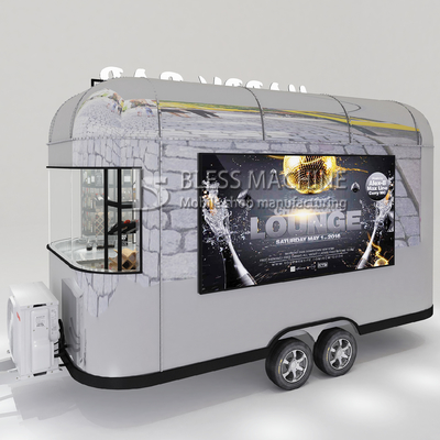 2022 Electric Mobile Wine Cocktail Drink Bar Van personnalisé Trailer en acier inoxydable