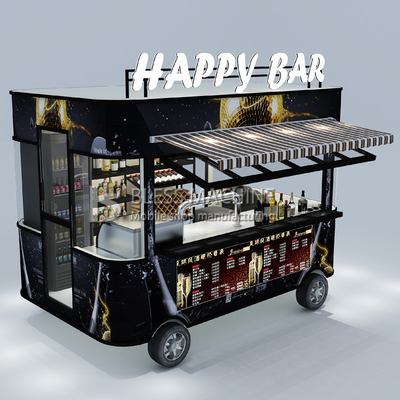 110v/220v électrique mobiles cocktail de vin bar de boisson camionnette chariot de remorque pour fermes 2022