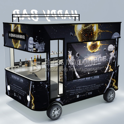 110v/220v électrique mobiles cocktail de vin bar de boisson camionnette chariot de remorque pour fermes 2022