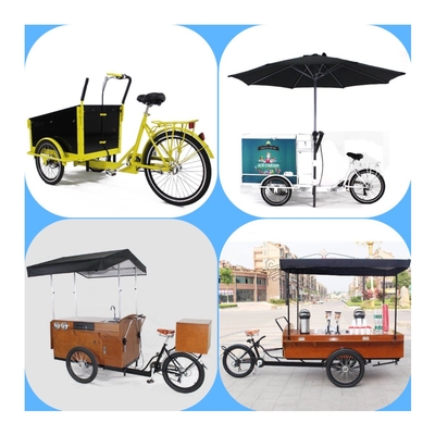 2022 Outlet Multipurpose Mobile Fast Food Snack Boissons Les boissons Pédales Vélo Tricycle