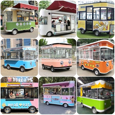 Appartement polyvalent électrique mobile de vente au détail de fruits, fourgonnette, kiosque pour l'industrie des boissons