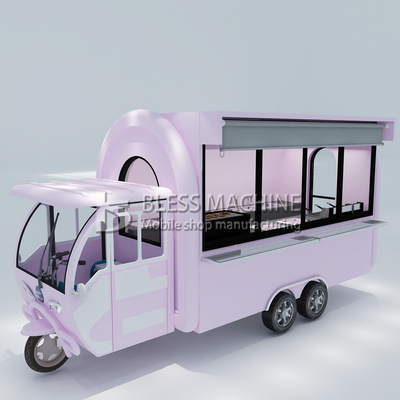 Tricycle électrique mobile polyvalent pour la restauration rapide Snack boissons boissons 40 km/h