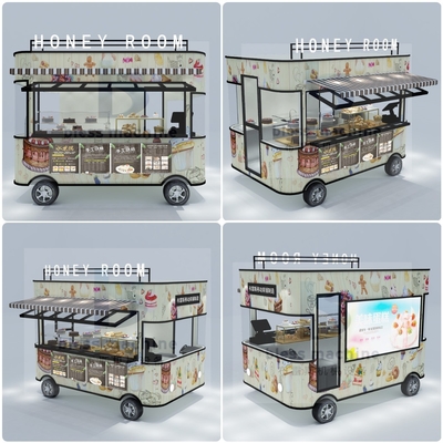 Appareil mobile en acier inoxydable pour la vente de chocolat et de biscuits en déplacement