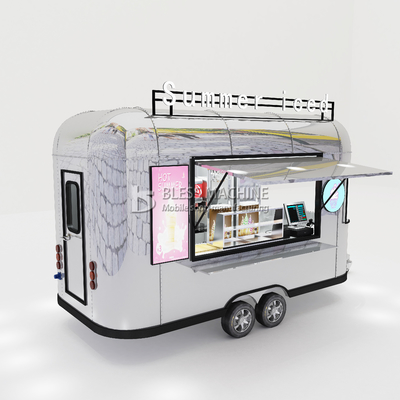 Outlet Mobile glace boisson nourriture collation van remorque boutique avec une capacité de 1000 kg