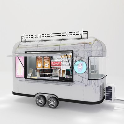 Outlet Mobile glace boisson nourriture collation van remorque boutique avec une capacité de 1000 kg