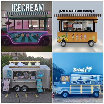 Outlet Mobile glace boisson nourriture collation van remorque boutique avec une capacité de 1000 kg