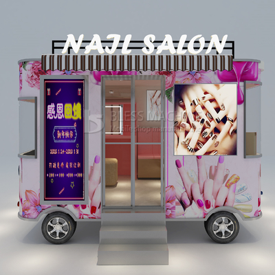 Salon de manucure à ongles électrique mobile camion chariot de remorque 2023 arrivée chaude de la boutique
