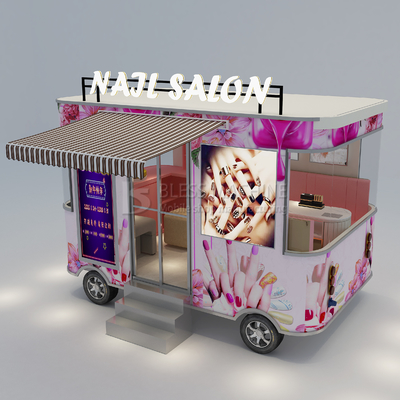 Salon de manucure à ongles électrique mobile camion chariot de remorque 2023 arrivée chaude de la boutique