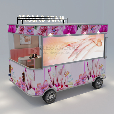 Salon de manucure à ongles électrique mobile camion chariot de remorque 2023 arrivée chaude de la boutique