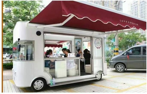 1000 kg 220V/50HZ Chariot de nourriture en argent avec salle de bain et réfrigérateur