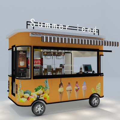 1000 kg électrique mobile glace boisson froide café thé au lait camion pour l'été glacé