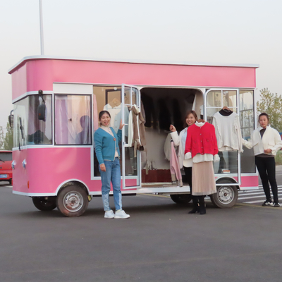 Camion électrique mobile de vêtements avec sac à écharpe chaussures matières premières maïs et acier galvanisé