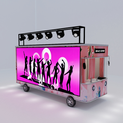 Camion électrique mobile de vêtements avec sac à écharpe chaussures matières premières maïs et acier galvanisé