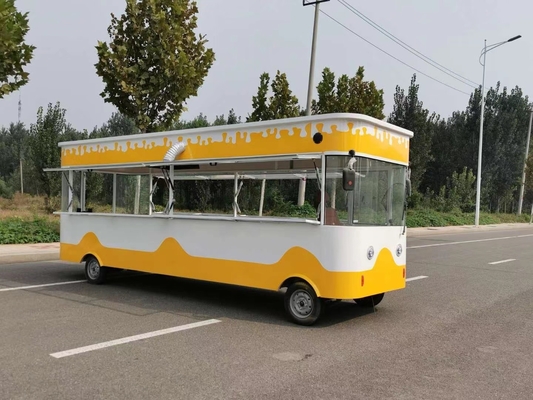 Multifonctionnelle 2000w quatre roues électrique hamburger snack voiture de restauration pour le commerce