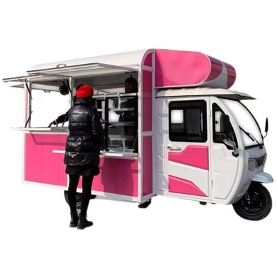 Chariot à tricycle personnalisable pour la nourriture à domicile en 2022 en tôle métallique sculptée et en acier inoxydable