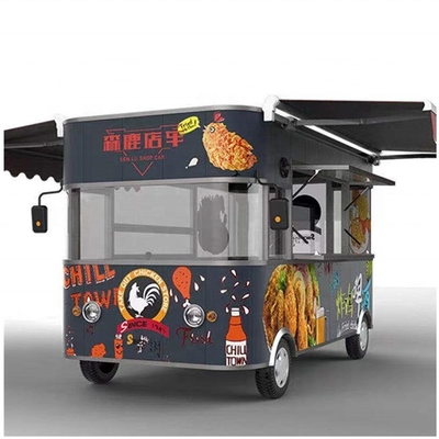 Chariot alimentaire en plein air à 3 ou 4 roues pour les magasins de vêtements et les usines de transformation de viande