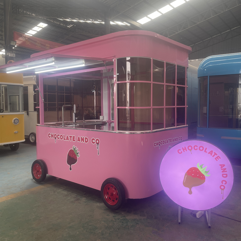 Mobiles café lait thé lait de soja jus frais légumes salade de fruits chariot avec 1