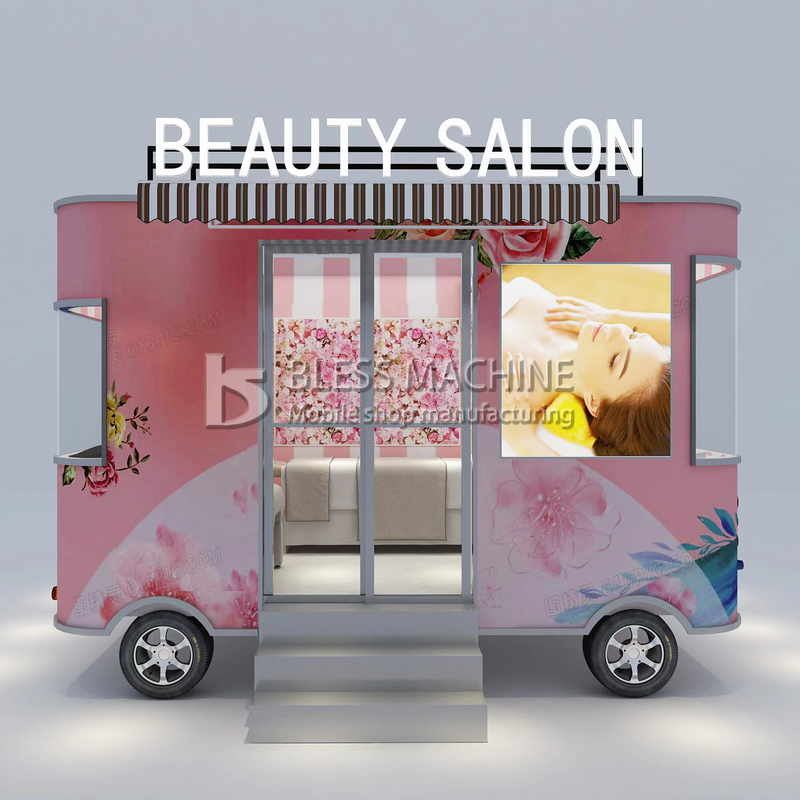 Salon mobile en technologie avec 4 roues et L420.00cm*W180.00cm*H230.00cm