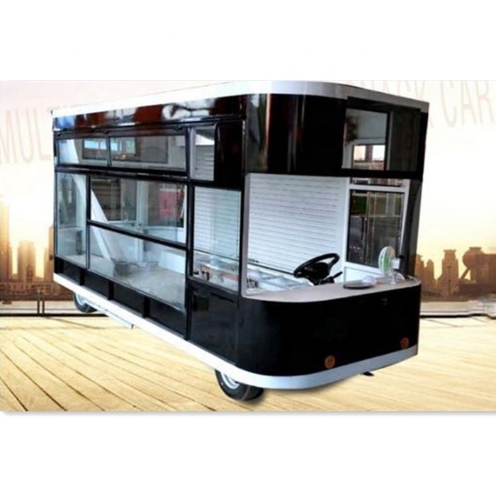 Équipements personnalisés Chariot alimentaire de friteuse mobile pour les magasins de boissons alimentaires et les chariots de hot-dogs