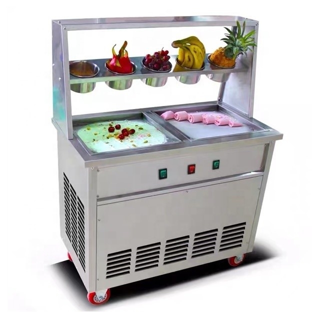 Industrie minière énergétique Rouleaux de crème glacée à plat avec mini-rouleaux à double plateau rond