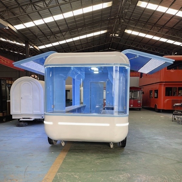 1000 kg Mobiles Snack Food Truck Gaz Fast Food Cart Trailer Cuisine dans une usine de fabrication