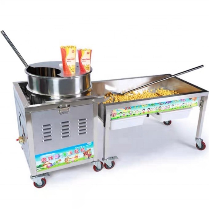 24 mois de garantie Super Performance Popcorn Machine pour la production de collations à base d'huile de maïs