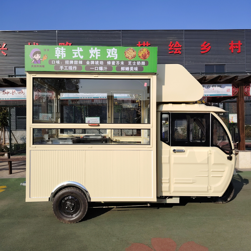Tricycle électrique multifonctionnel de 3,0 kW pour les ventes mobiles de boissons et de snacks
