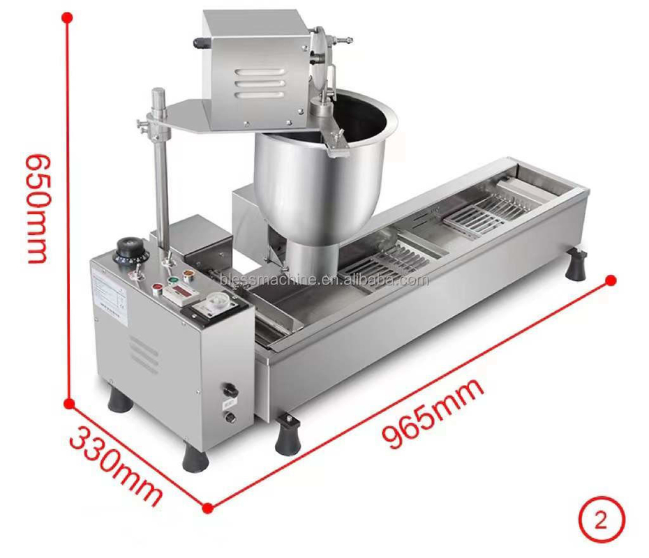 La machine à glaçage de beignets entièrement automatique économisant du travail bonne réputation 8 cm taille de beignets